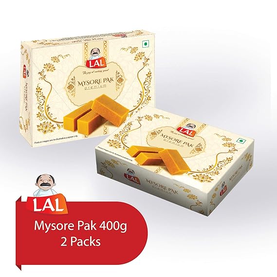 Lal Sweets Mysore Pak (400 g) -Pack of 2