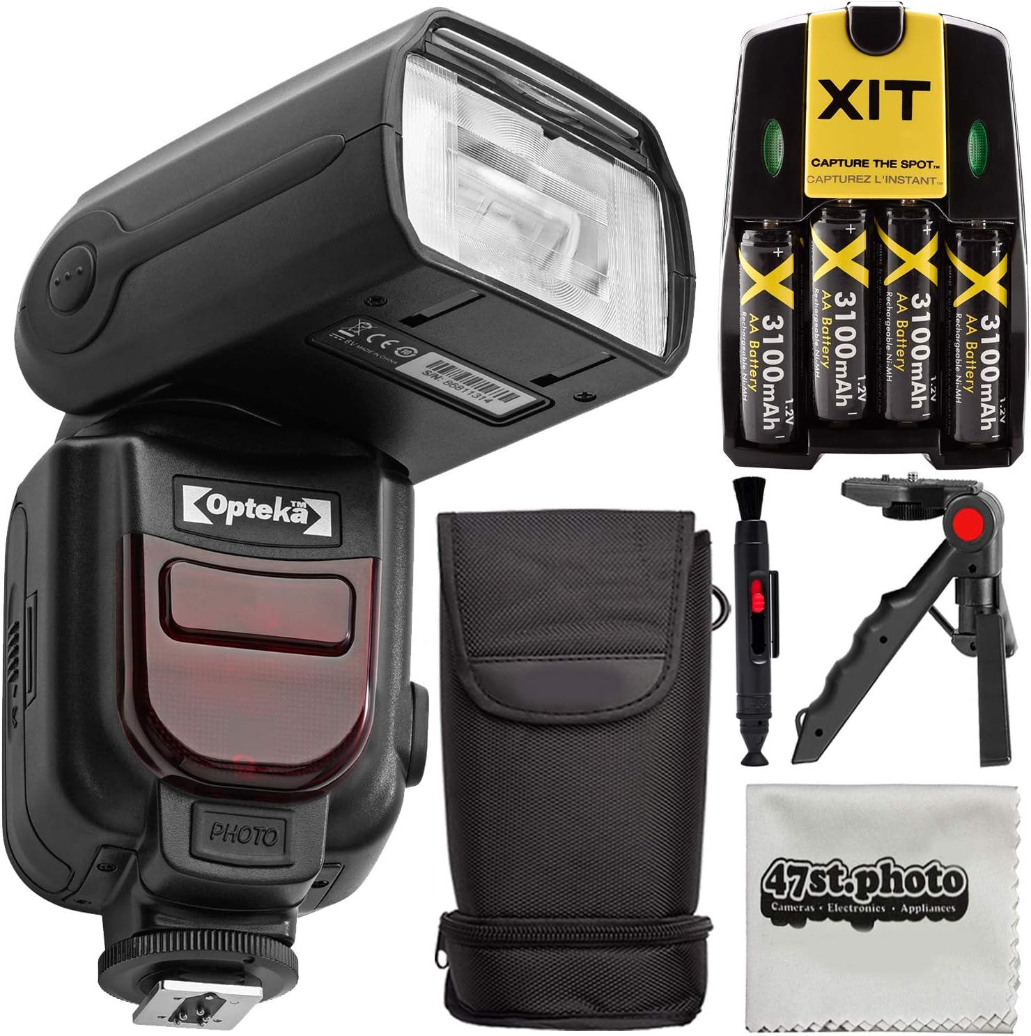 Opteka IF-980 E-TTL AF Dedicated Flash w/Bounce, Zoom, Tilt, LCD Display for Nikon D7500 D7200 D7100 D5600 D5500 D5300 D5200 D3400 D3300 D3200 D3100 D750 D610 D600 D500 D90 D80 D70 D60 DSLR Cameras