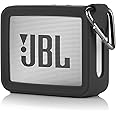 TXEsign Travel Protective Silicone Stand Up Carrying Case Compatible with JBL GO 2 Portable Waterproof Speaker (Black)