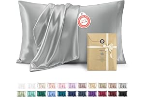 Bedsure Satin Pillow Case Queen Size 2 Pack, Similar to Silk Pillow Cases, Silky Pillowcase Covers with Envelope Closure, Roo