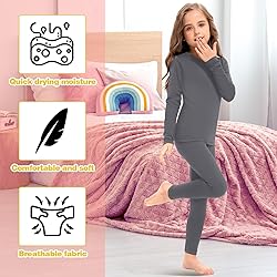 Silkfly 3 Set Girls Thermal Underwear Soft Winter