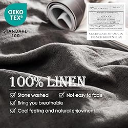 Simple&Opulence 100% Linen Pillowcases 1 Pair Basic