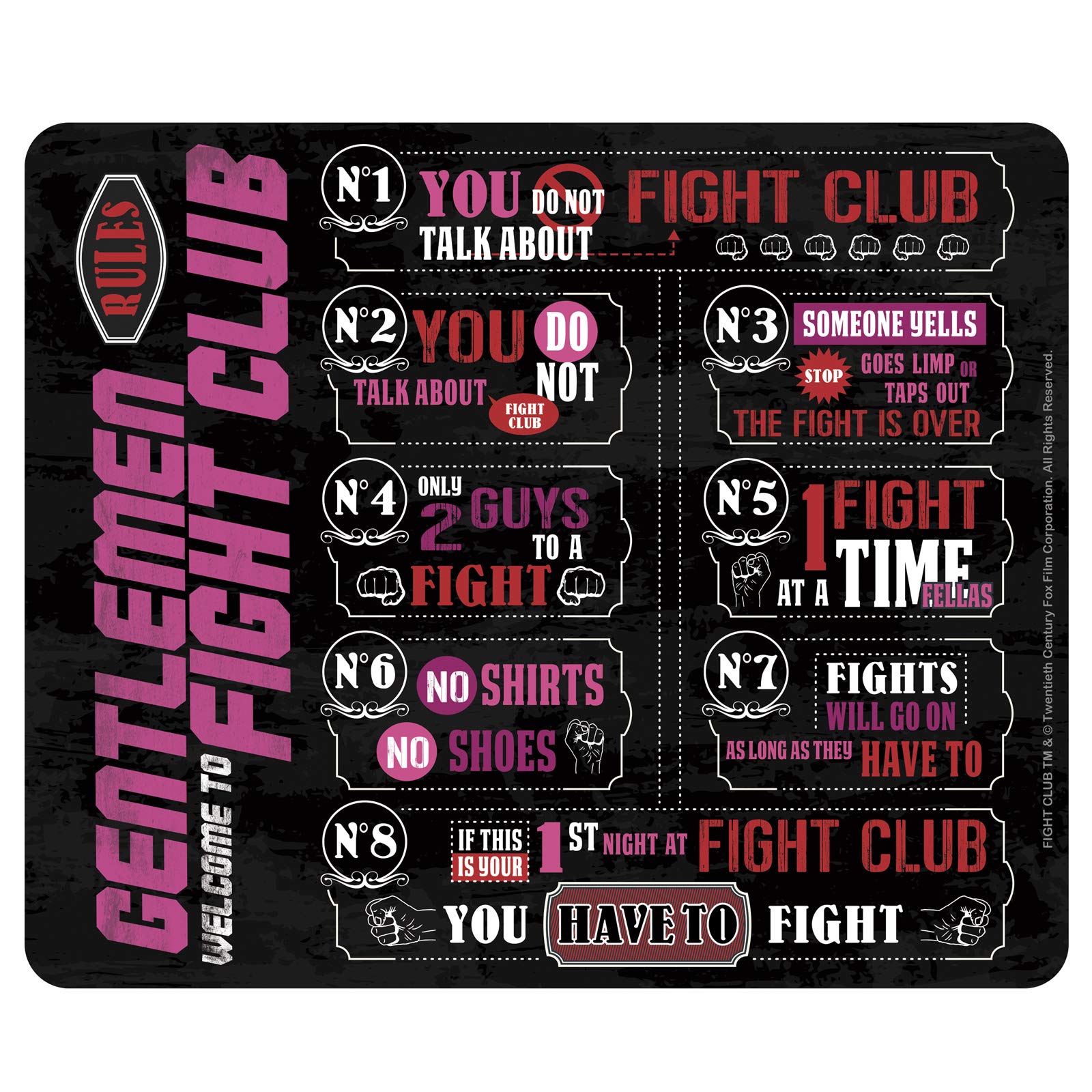 ABYstyle - Fight Club - Mouse Mat - Les Rules du Fight Club
