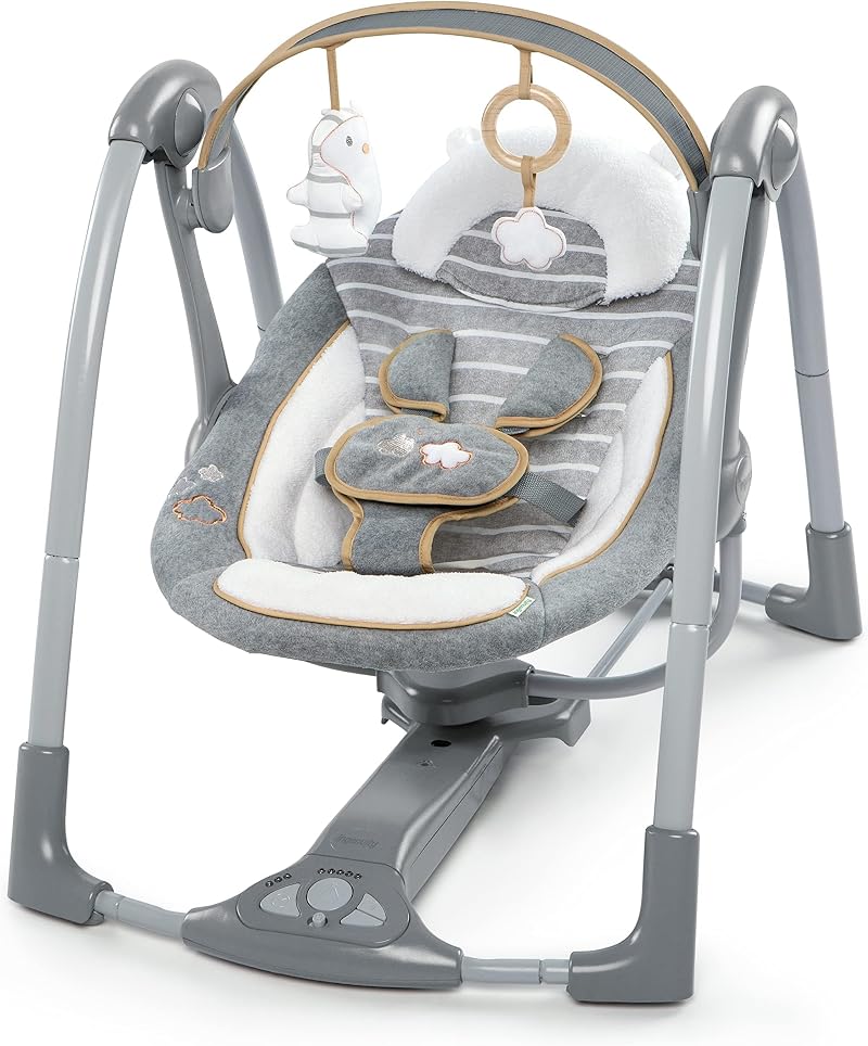 Ingenuity Swing 'n Go Deluxe 5-Speed Portable Baby Swing 0-9 Months