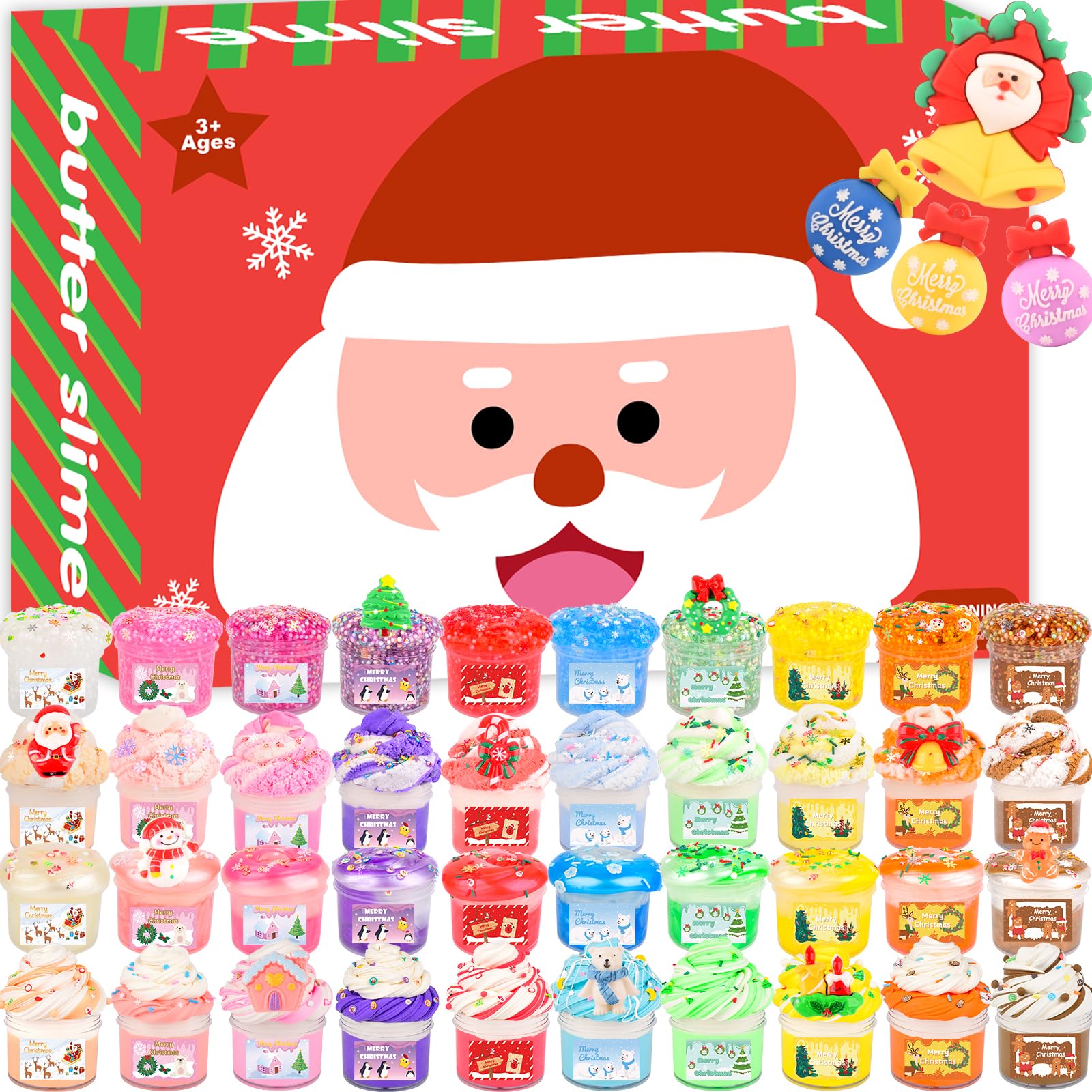 Photo 1 of  Christmas Slime Kit, Mini Bulk Slime, Party Favors for Kids, Stocking Stuffers, Goodie Bag Stuffers, Xmas Gifts for Classroom Rewards Teens Girls Boys 4 5 6 7 8 9 10 11 12 Year Old