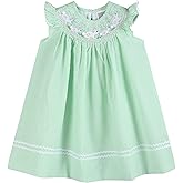 Lil cactus Baby and Girls Smocked Easter Bunny Bishop Dress