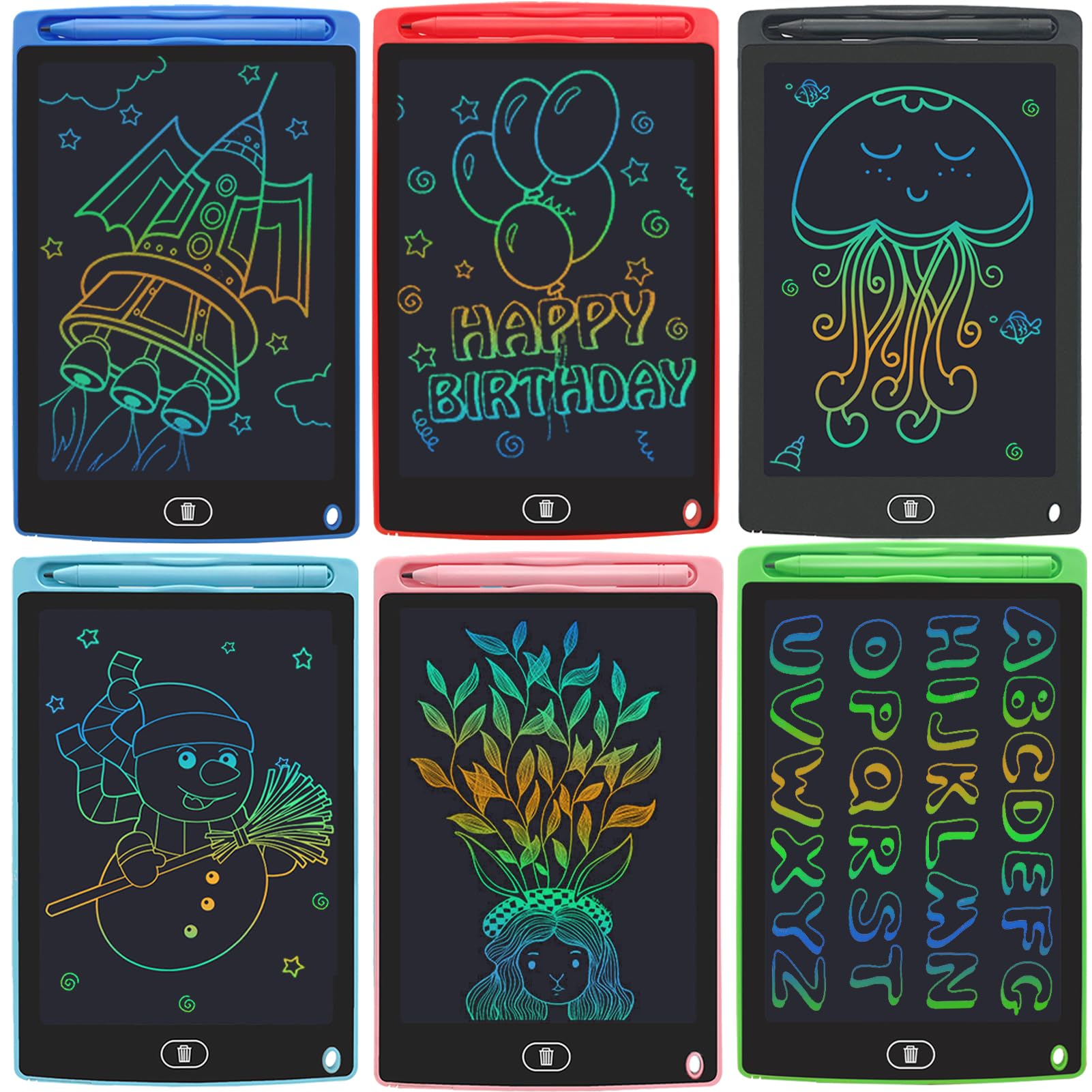 Photo 1 of [Upgraded] 6 Pack LCD Writing Tablet for Kids Bulk, 8.5 Inch Colorful Drawing Tablet, Toddler Drawing Pads, Doodle Board for Age 3 4 5 6 7 8 Years Old, Best Christmas Birthday Gifts for Boys Girls