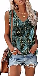 OFEEFAN Womens Tops Summer Clothes Resort Wear for
