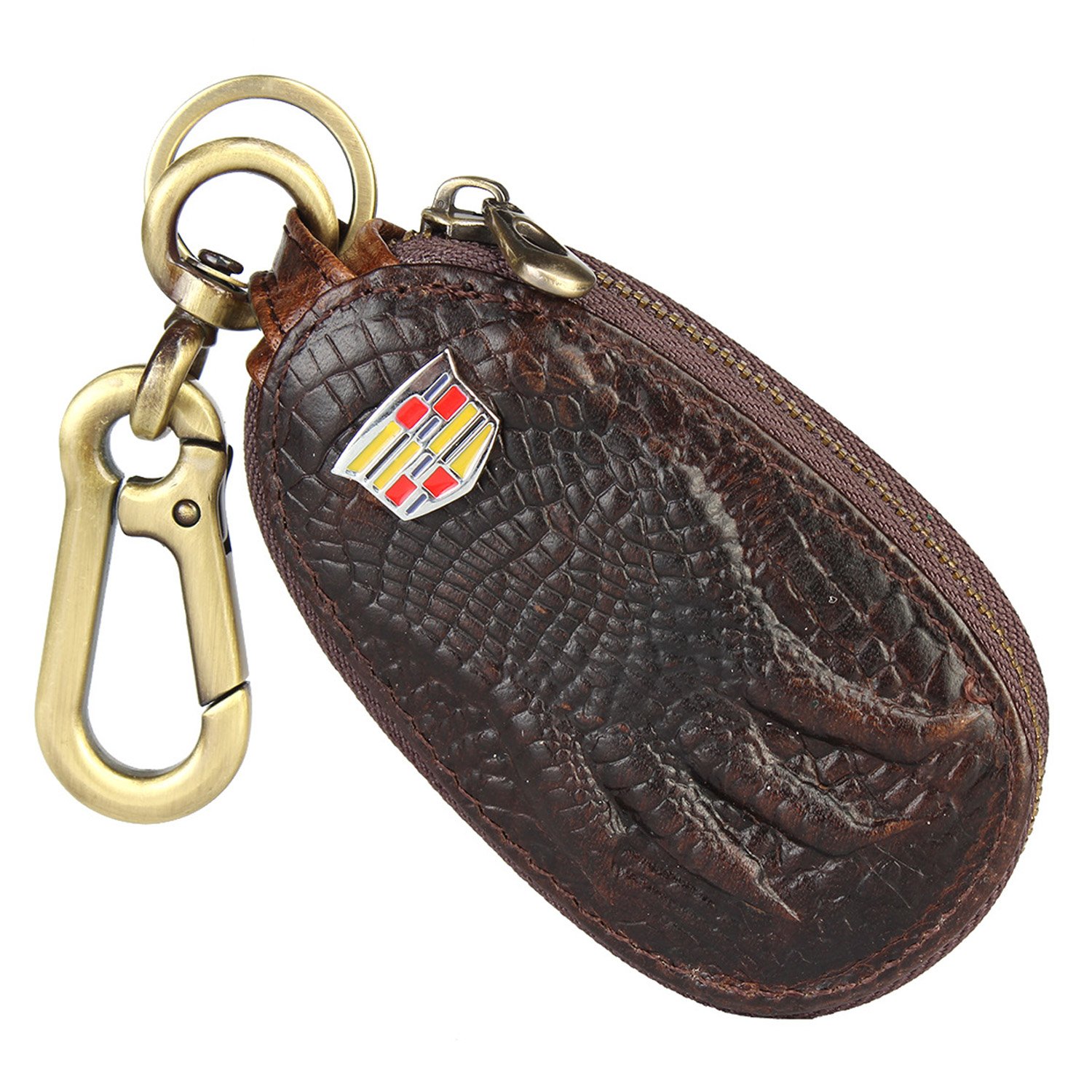 50 Off 車本革キーforbカバーケーススマートキーチェーンコインパックメタルフックキーチェーンジッパーバッグ車リモートキーホルダー ブラウン Golden Tai8 B078nt3x Cadillac Cadillac 大流行中 Combatsubstanceabuse Ssri Psu Edu