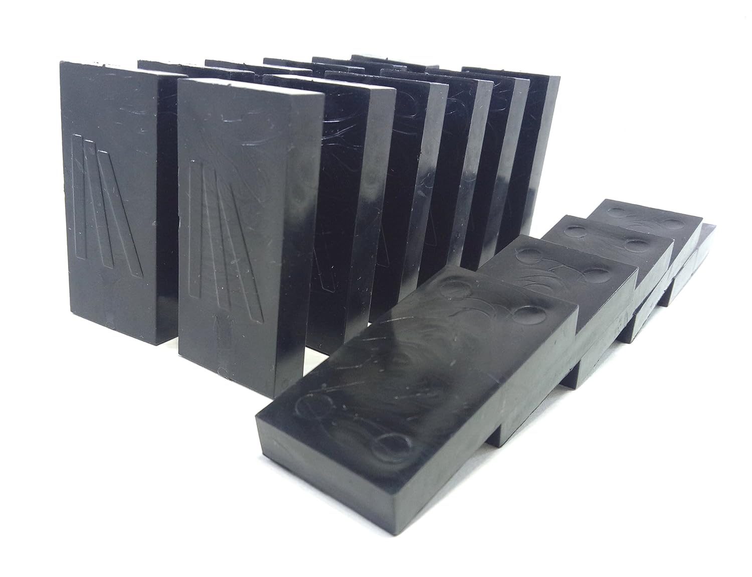 Buy Domino Rush Toppling Dominoes Plastic 100 Pieces (Black) Online