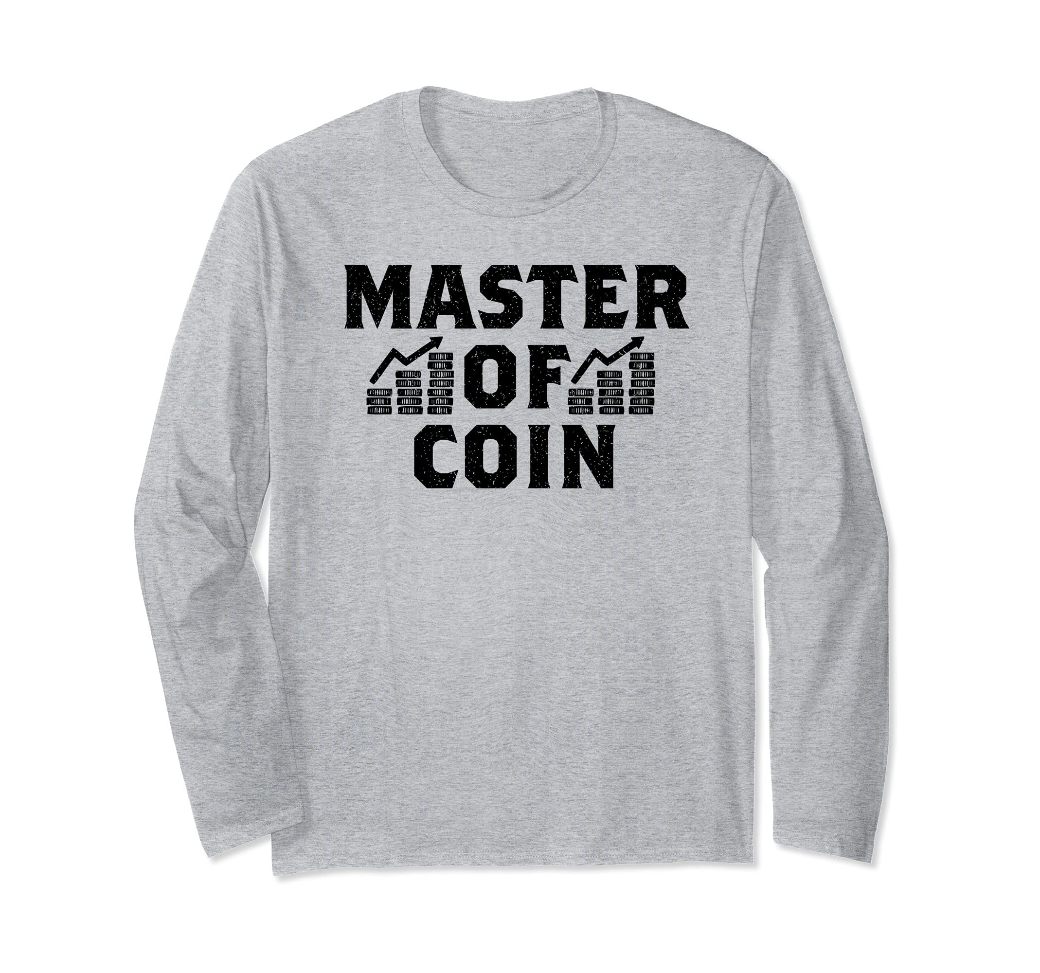 Master Of Coin Cryptocurrency Blockchain Long Sleeve T-Shirt