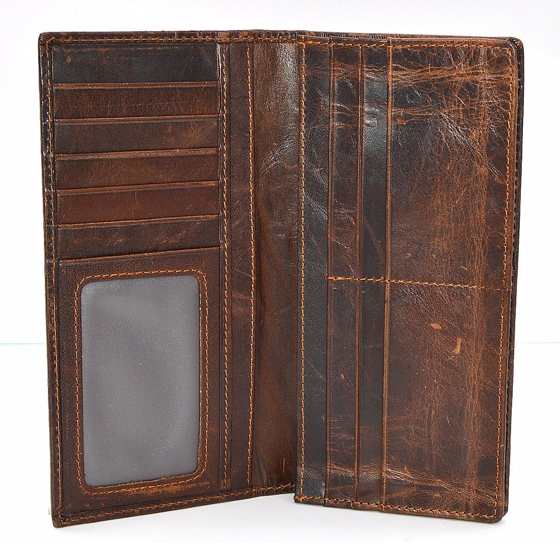 Medifier Mens Brown Wallet with Credit Card Holder Dragon Pattern Long Style - Image 4