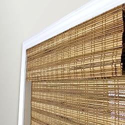 ARLO BLINDS Sheer Bamboo Roman Shades with Valance