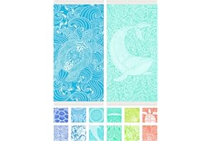 Vikumond Thin Turkish Beach Towel Lightweight Soft Cotton Extra Large XL Oversized Sand Free Sandproof Absorbent Quick Dry Towels Cloud Bath Pool Travel Compact Essentials Accessories for Adult Gifts