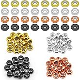 80pcs 8mm Stopper Beads with Rubber Inside Flat Round Rondelle Spacer Beads Adjustable Slider Clasps Round Beads Positioning Spacer Beads for DIY Bracelet Necklaces Jewelry Makings(2mm Hole,4Colors)
