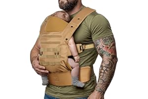 KYMIRR Tactical Baby Carrier with Ergonomic Lumbar Support, Foldable Headrest & Sunshade, Lightweight Military Carrier for In