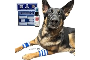 FLEXTRAN Proud Pet Patches A Better Dog Bandage for Wound Care, Cone Collar Alternative. Recovery Bandage for Dogs Leg. Cover & Help Licking of Hot Spots, Lick Granuloma, Stitches w/Hot Spot Spray (Small)