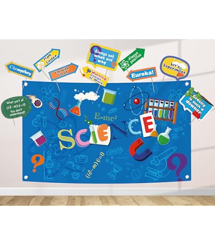 Science Birthday Backdrop 7x5ft - Kids Mad Scientist Theme Photo Background For Parties, School & Photography - View #11