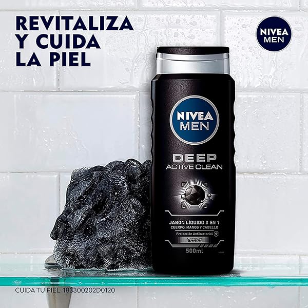 NIVEA FOR MEN ACTIVE CLEAN BODY WASH – 16.9 OZ