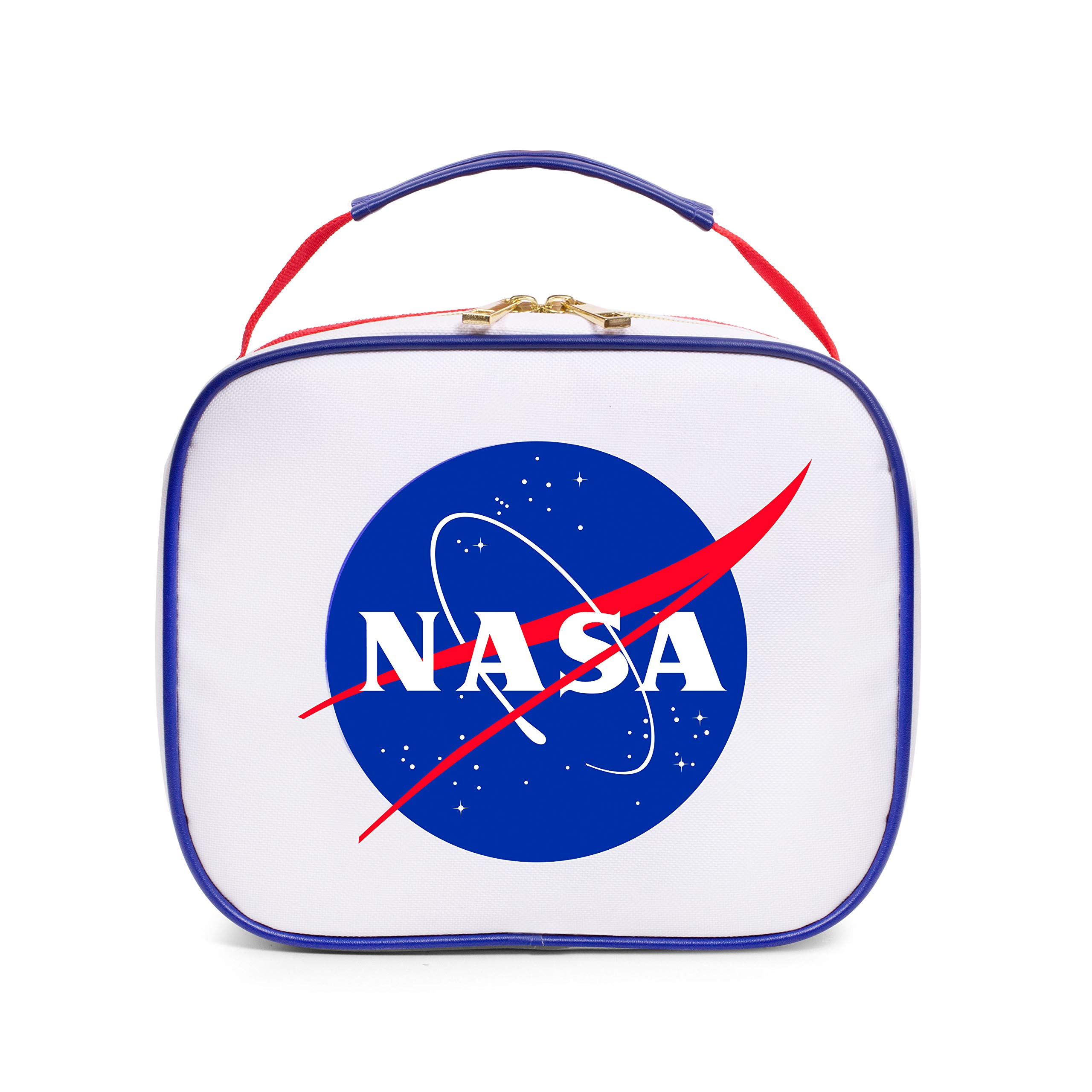 Nasa Cool Lunch Box for Kids. Retro Zip Up Food Storage Bag., multicoloured, NASAMIBAG