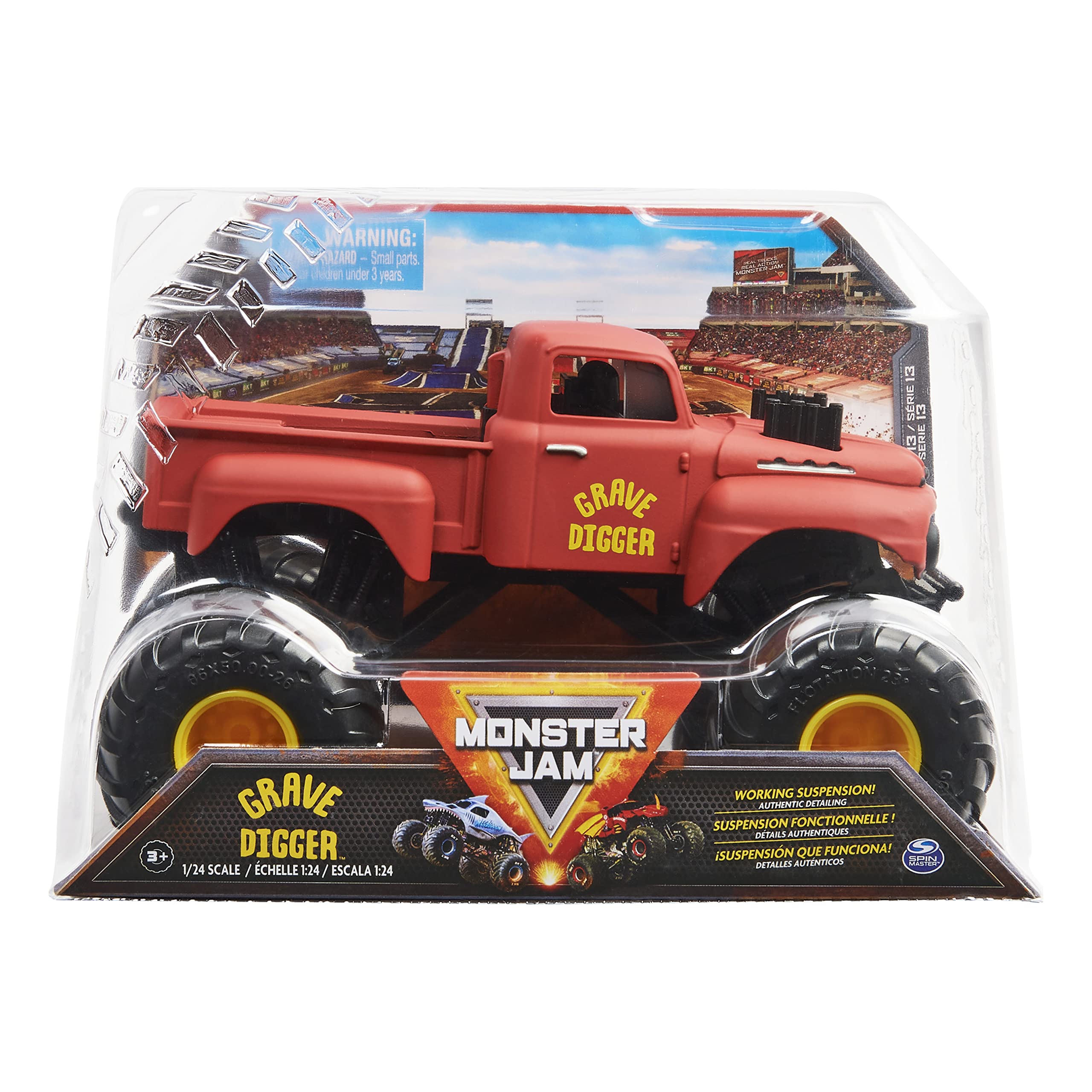 Photo 1 of **PACKAGE IS DAMAGED**Monster Jam, Official Grave Digger Retro Monster Truck, Collector Die-Cast Vehicle, 1:24 Scale, Kids Toys for Boys Ages 3 and up