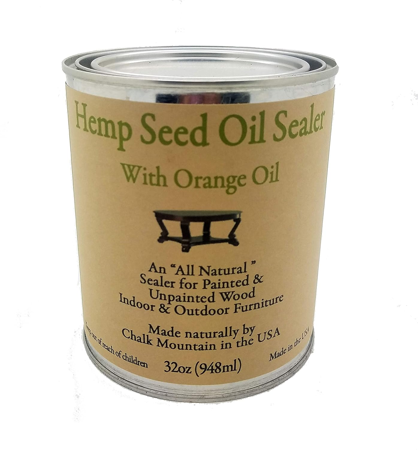 6. Chalk Mountain Brushes & Waxes - Hemp Seed Oil Furniture Sealer