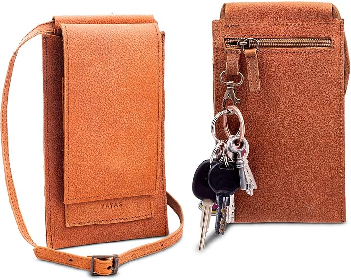 Leather Crossbody Wallet Purse for Phone Genuine Leather Crossbody