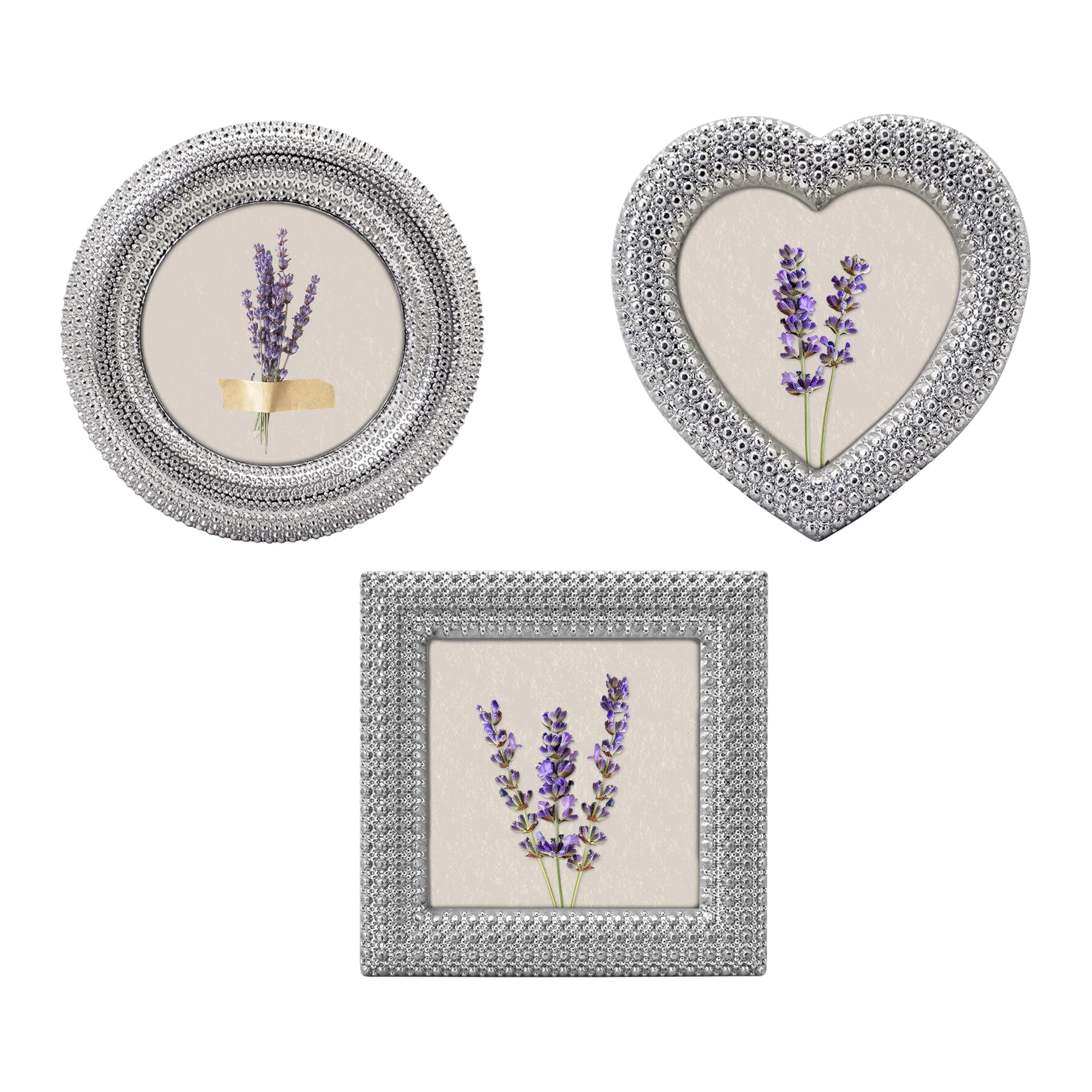 GIFTY GIFTY Classic Small Picture frame Set of 3 Cute Mini Photo Frame Set 2.5x2.5 inch for Tabletop Display Desk Picture Frame Perfect for Christams Home Decor Wedding Graduation Milestone Photos -