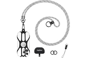 Kaptron Universal Cell Phone Lanyard: Adjustable Crossbody Cell Phone Strap with Silicone Phone Holder and Phone Tethers