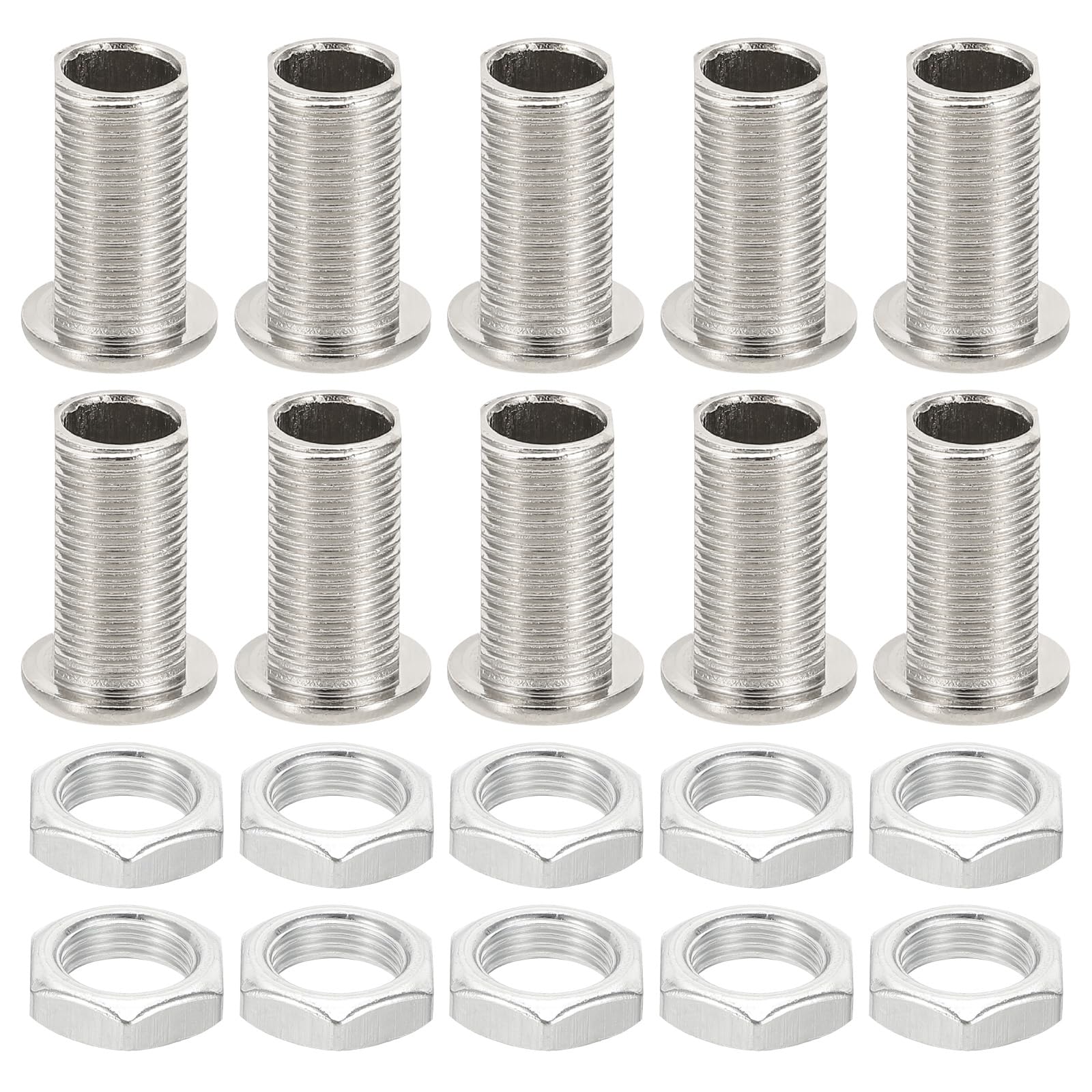 PATIKIL M12x22mm Bolts and Nuts Kit, 10 Set Fine Thread Hollow Screws Assortment Round Head Screw Through Hole Bolt Chandelier Fasteners