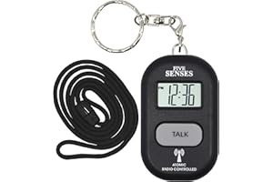 FIVE SENSES Atomic Talking Key Chain for Women Men Elderly Visually Impaired Cute Smart Keychain Multiple Alarm Clock Watch 1281S