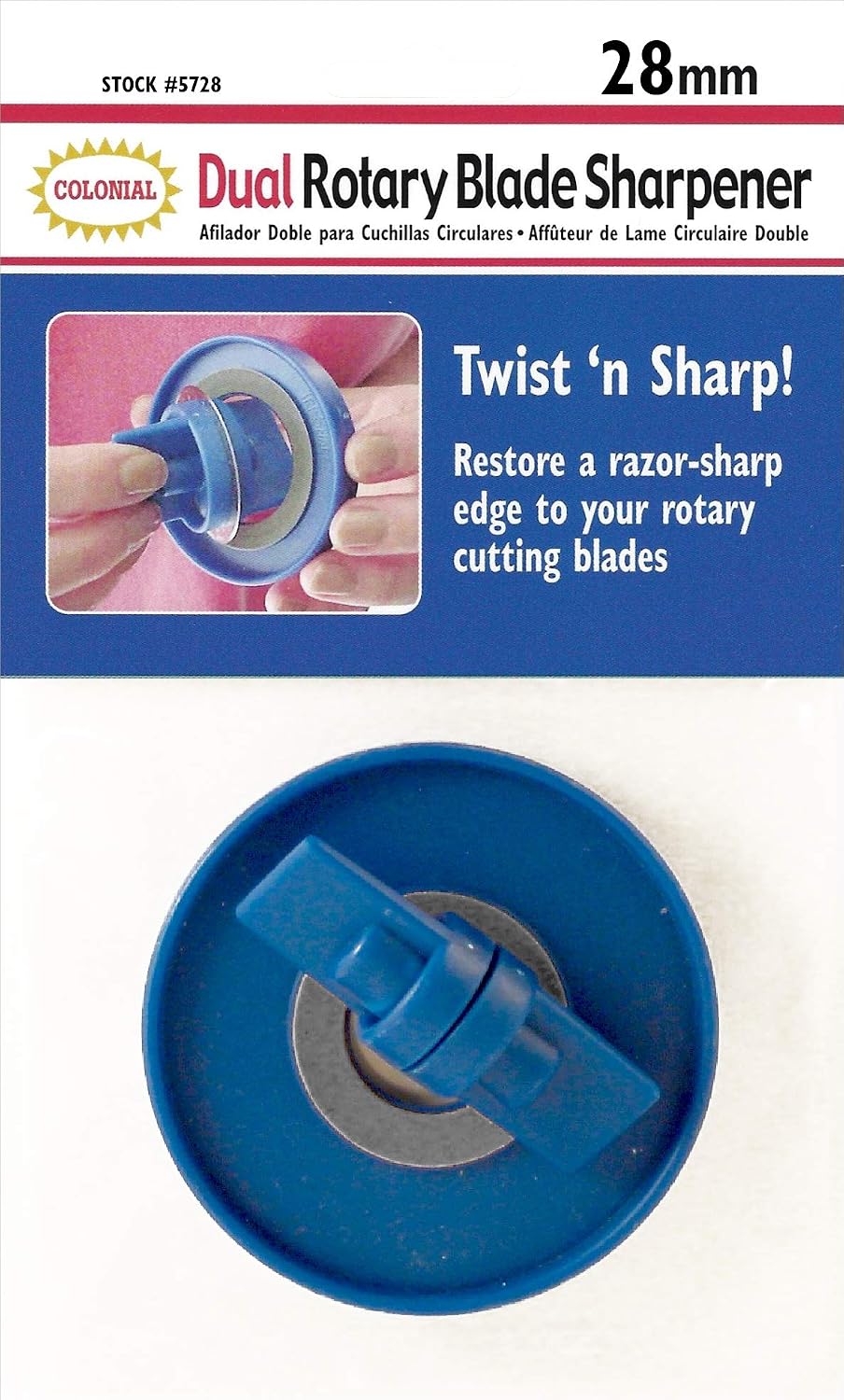 Colonial Needle Rotary Blade Sharpener for 28 mm Blades, For 28mm Blades - Image 3