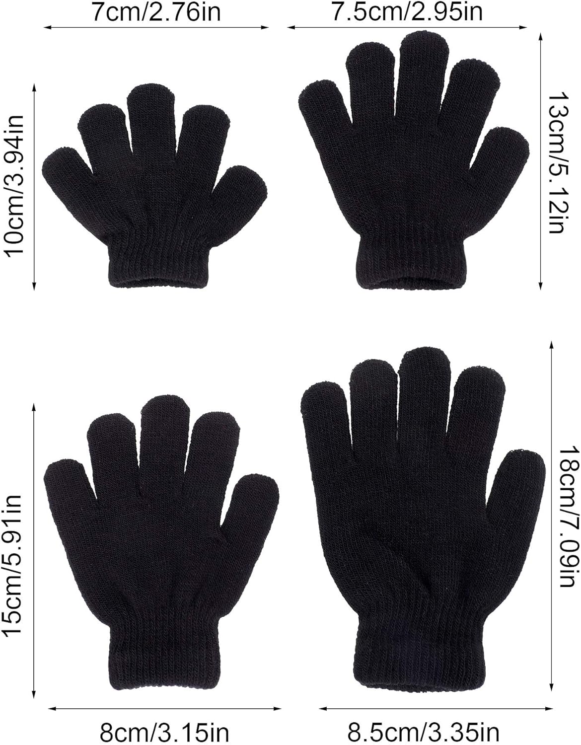 Pangda 12 Pairs Child Gloves Kids Winter Gloves Knitted Gloves for Kids Boys Girls Winter Using: Clothing