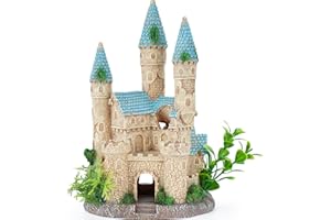 Borlech Aquarium Castle Decorations Fish Tank Castle Decorations Ornaments (Style A)