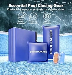 POOLHACKER Winter Pool Cover 15FT/18FT/21FT/24FT