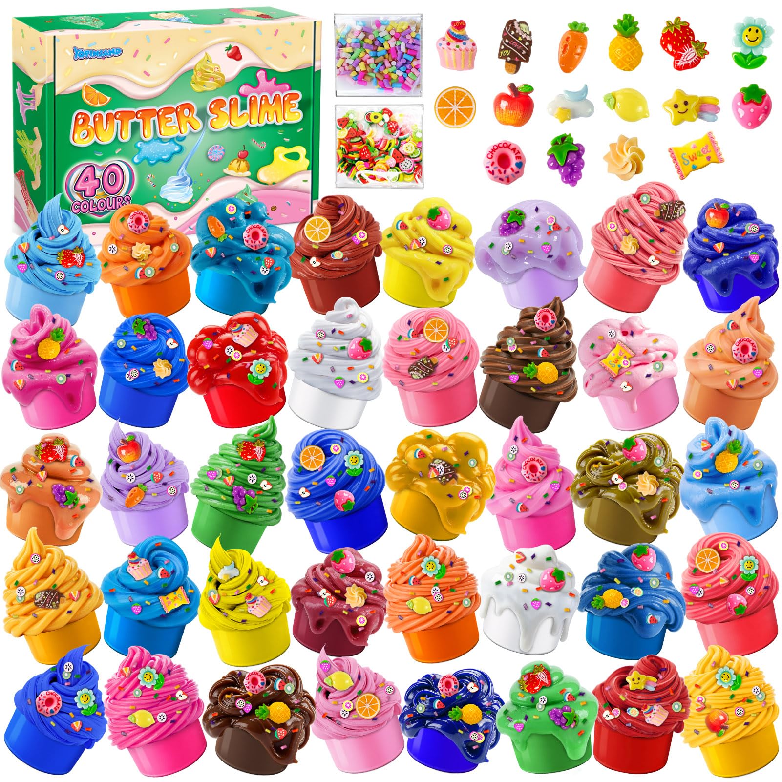 40 Pack Butter Slime Kit for Kids, Slime Toys for Boys & Girls, Scented DIY Slime Toy for Party Favor, Soft and Non-Sticky, Birthday Gifts Prize for Girl Boys Kids 6 7 8 9 10 11 12