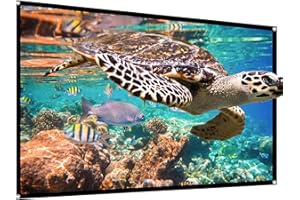 HUANYINGBJB Projector Screen,4K 16:9 HD Rear Front Projector Screens Small Foldable Projection Screen Double-Sided Portable Outdoor Indoor Projector Screen for Movie Home Theater Yard Travel (60)
