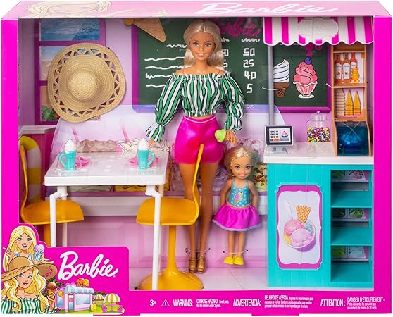 Amazon.es: Barbie Heladería con muñeca (Mattel GBK87): Juguetes y juegos