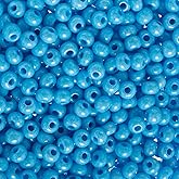 John Bead Czech Glass Seed Beads 6/0 Blueberry Beads for Jewelry Making Crafts, 23g Vial