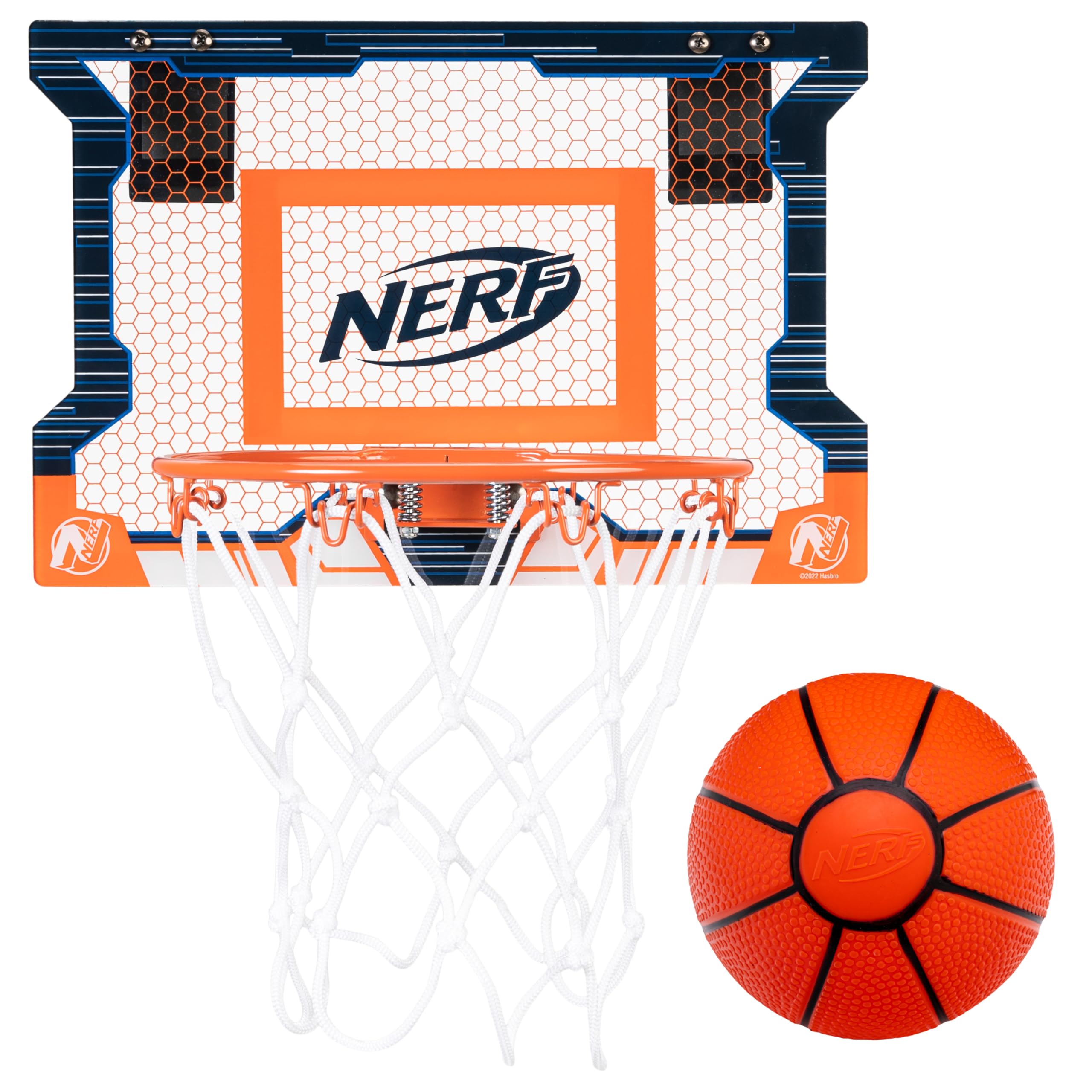 Photo 1 of NERF Over The Door Mini Basketball Hoop Set - Pro Hoop Mini Basket Set with NERF Foam Basketball - Steel Rim Great for Dunking - Perfect Bedroom + Office Accessory