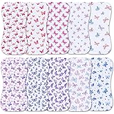 Benoxine 10-Pack Burp Cloths for Baby Boys and Girls - Organic Baby Burp Cloth,Baby Washcloths, Burp Rags, Large Neutral Burp Clothes for Newborn