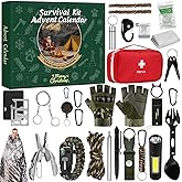Natonhi Survival Kit Advent Calendar 2025 for Adult Men, 24 Days of Christmas Outdoor Gear & Emergency Tools for Adventure, Camping, Hiking-Christmas Countdown Gift for Adult Teen Adventure Lover
