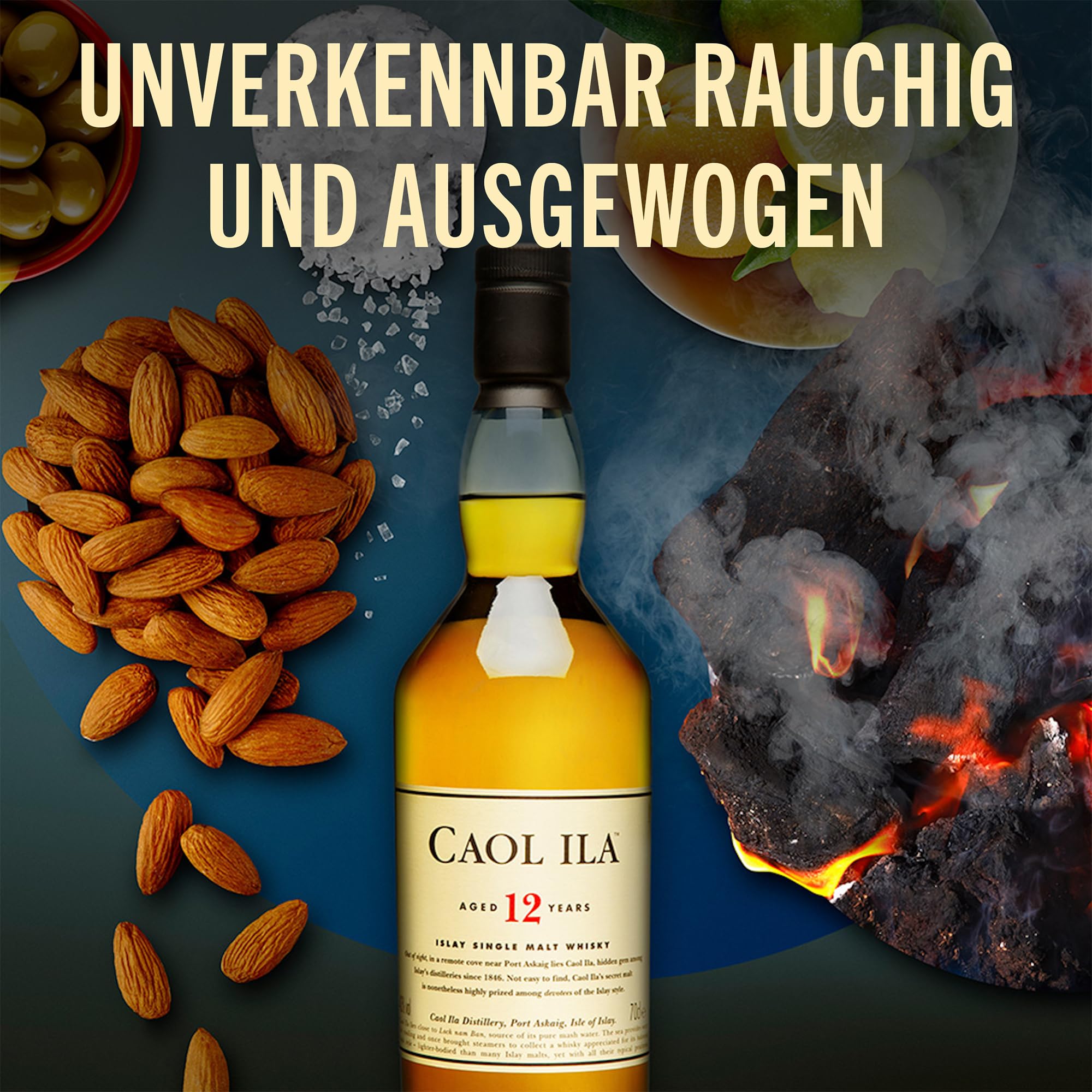 Caol Ila 12 Jahre | Islay Single Malt Scotch Whisky | mit Geschenkverpackung | Ausgezeichneter, aromatischer Single Malt | handgefertigt von den schottischen Inseln | 43% vol | 700ml Einzelflasche | 3
