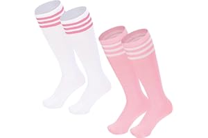 Century Star Kids Soccer Socks Striped Cotton Atheleticl Baseball Softbal Socks Toddler Youth Knee High Sock for Boys Girls