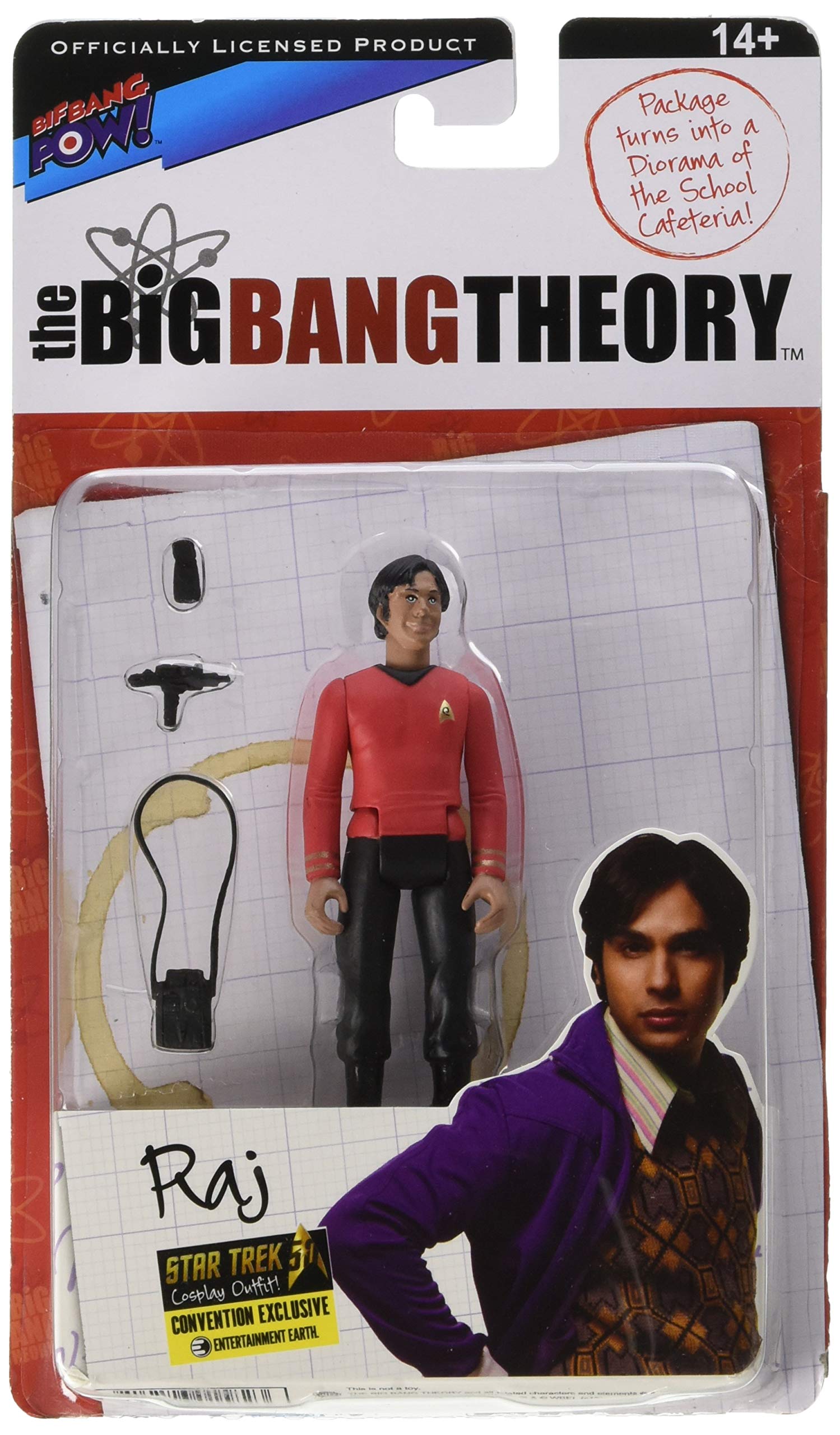 The Big Bang Theory Action Figures with Diorama Set Raj TOS EE Exclusive 10 cm