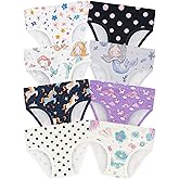 BliBliTaTa Girls' Underwear,Soft Cotton Tagless Panties for Toddlers' & Little Kids' Comfort,Breathable Briefs,8-Pack