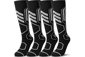 Odtmger Merino Wool Ski Socks,Cold Weather for Ski, Snow, Sonwboarding, Winter, Warm Over-The-Calf Socks, Winter activities.