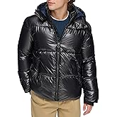 Tommy Hilfiger Mens Tommy Hilfiger Men's Shiny Quilted Puffer With Patch Logo