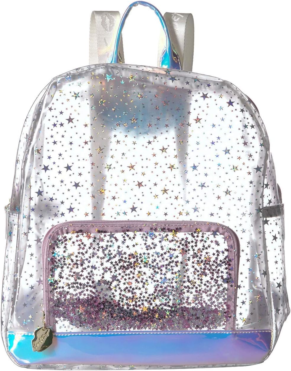 clear backpack with glitter