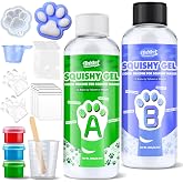 Liquid Silicone for Taba Squishy Kit, 7oz Fast Cure Squishy Gel 1:1 AB Ratio Mixed, Super Soft Silicone Rubber for Squishy Maker, Cat Paw Casting, DIY Decompression Gift Perfect for Beginners